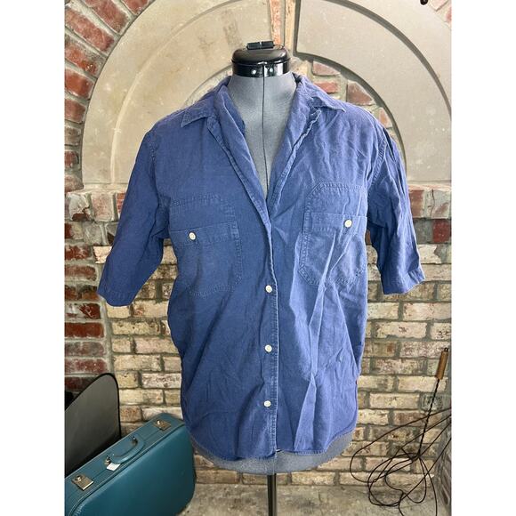 Woolrich shirt button up navy blue - Picture 1 of 9